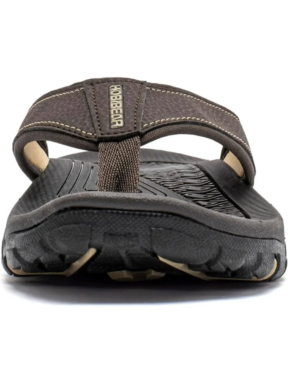 Men's Brown Sport Flip Flops Comfort Outdoor Rubber Casual Thong Sandal Shoes